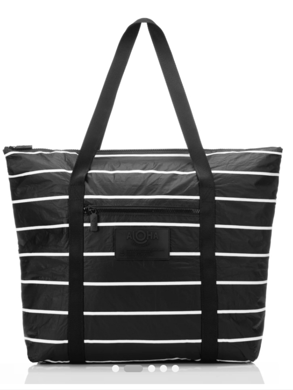 Aloha Collection Zipper Tote | Pinstripe